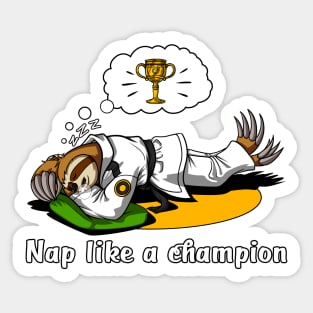 Lazy Sloth Karate Sticker